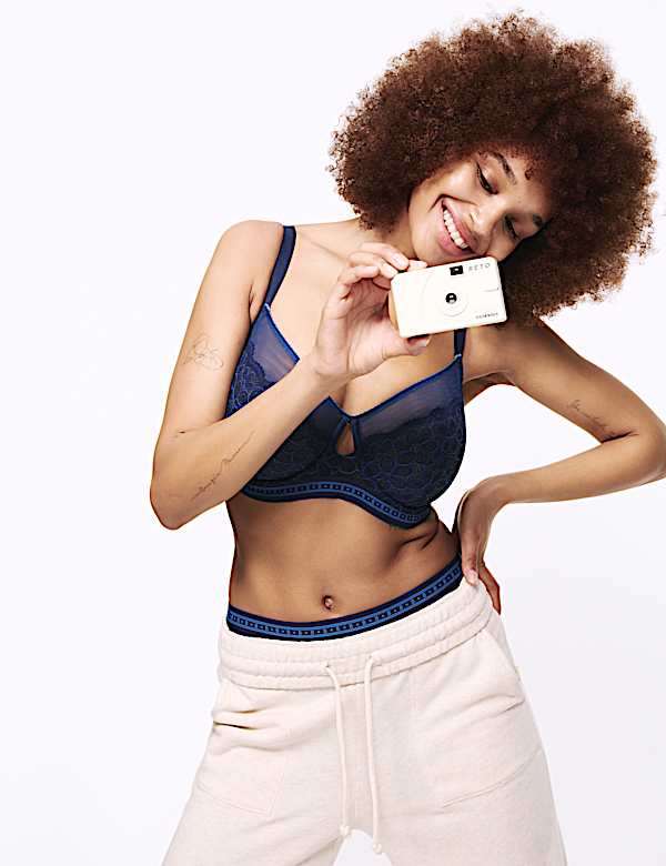 Soutien-gorge minimiseur &agrave; armatures en dentelle Cleo, bonnets C &agrave; G - CH