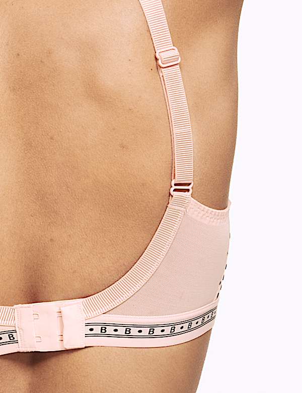 Alma Flock & Lace Wired Minimiser Bra (C-G) - BE