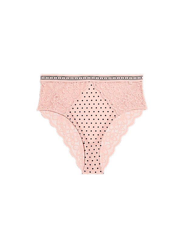 Alma Lace High Waisted Brazilian Knickers