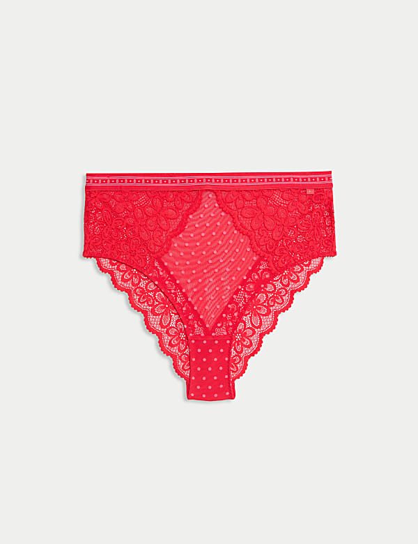 Alma Lace High Waisted Brazilian Knickers - FR