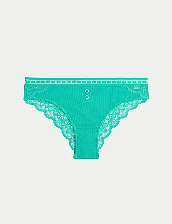 Lotta Ribbed Brazilian Knickers with Cotton - HK
