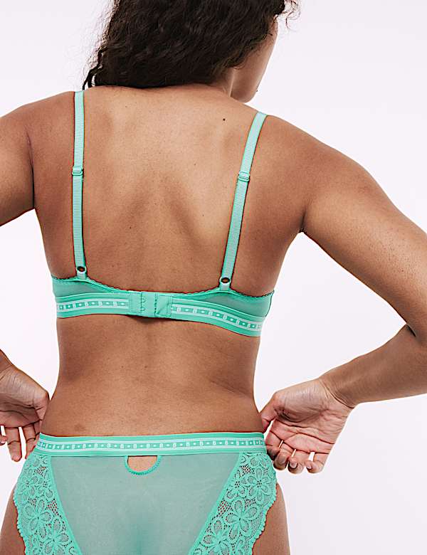 Lotta Ribbed Wired Demi Bra with Cotton (A-E) - VN