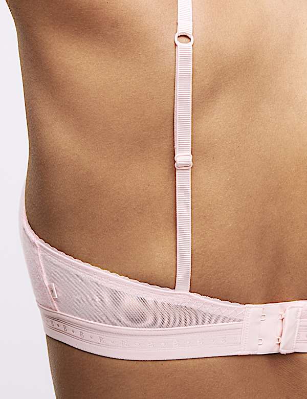 Lotta Ribbed Non-Wired Plunge Bra with Cotton (A-E) - NL