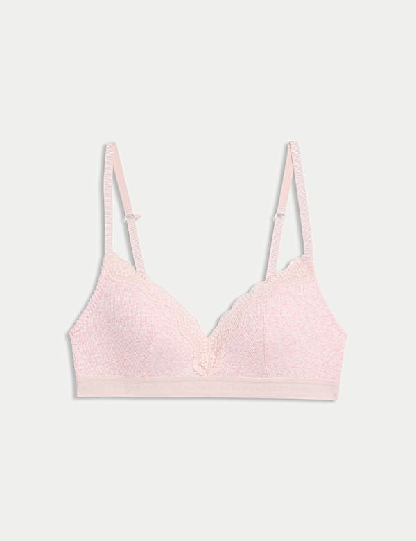 Lotta Ribbed Non-Wired Plunge Bra with Cotton (A-E) - NL