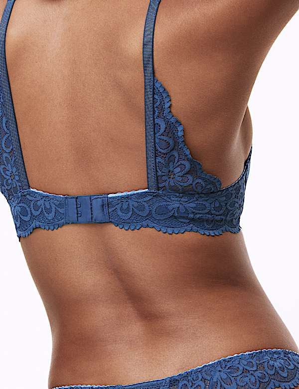 Hanna Glossie Wired Push-Up Plunge Bra (A-E) - FR