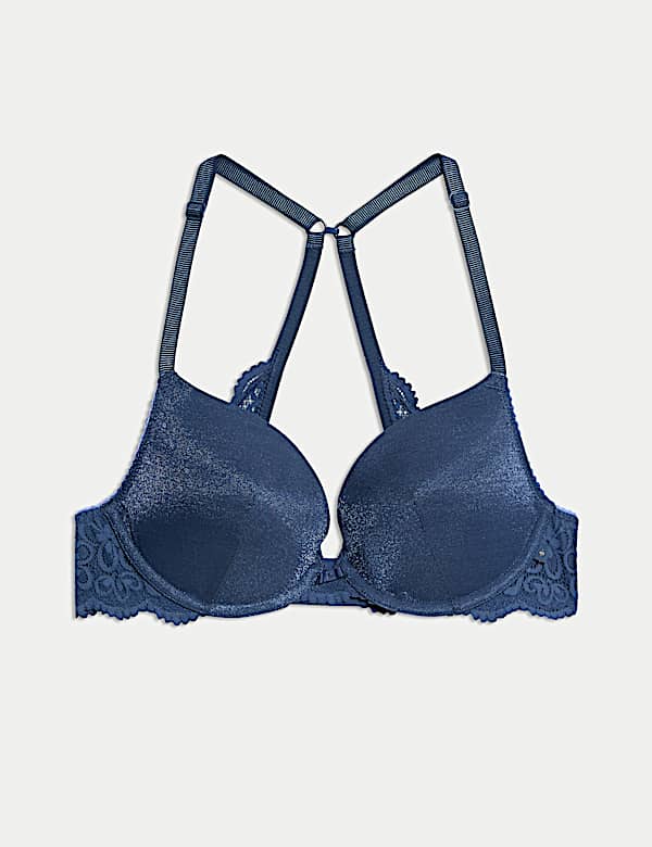 Hanna Glossie Wired Push-Up Plunge Bra (A-E) - HU