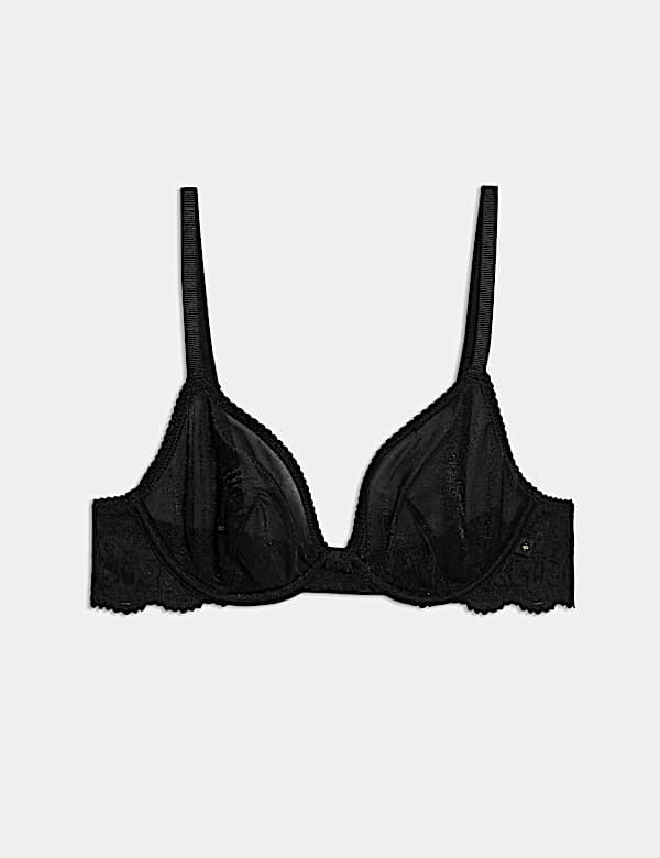 Hanna Glossie Wired Plunge Bra (A-E) - UA