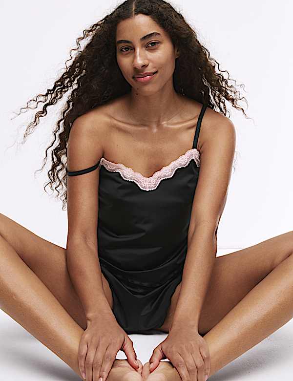 Micro & Lace Cami Set - BG