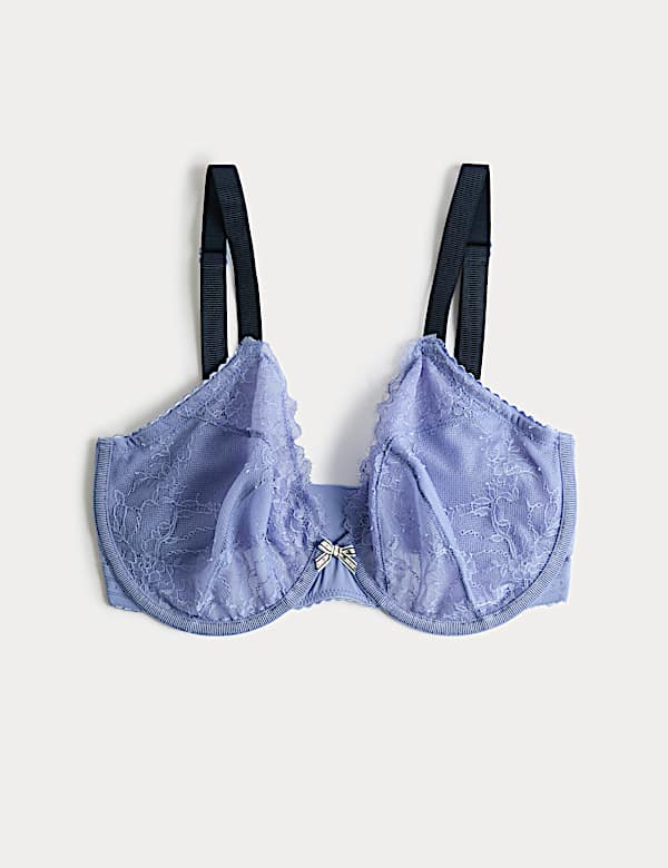 חזיית תחרה Anna עם מחשוף עמוק וברזלים (מידות F-H) - IL