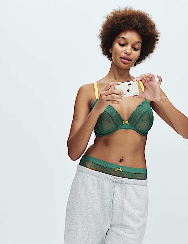 Anna Lace Wired Plunge Bra (F-H) - AL