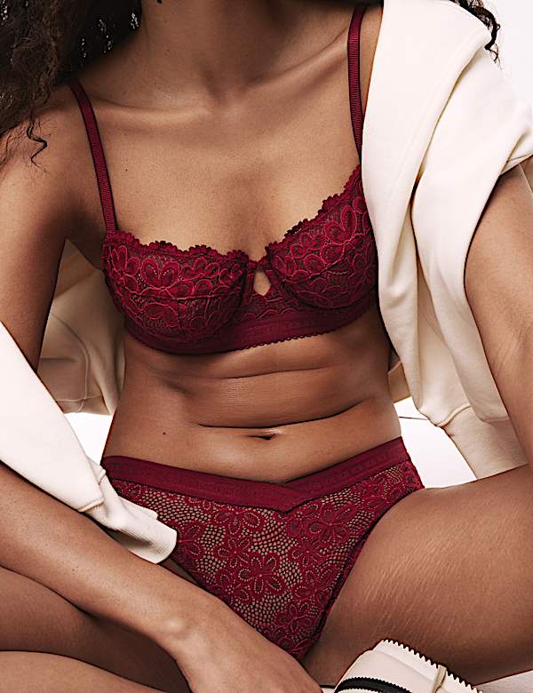 Cleo Lace Wired Balcony Bra (A-E) - AL