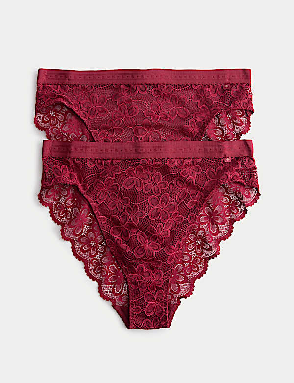 2pk Cleo High Waisted High Leg Knickers - PL
