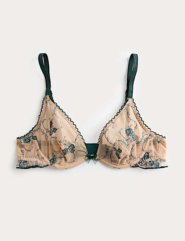 Helena Embroidery Wired Plunge Bra (A-E) - MV