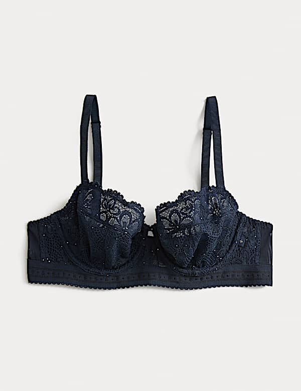 חזיית בלקונט Cleo עם ברזלים ותחרה עם פאייטים (מידות A-E) - IL