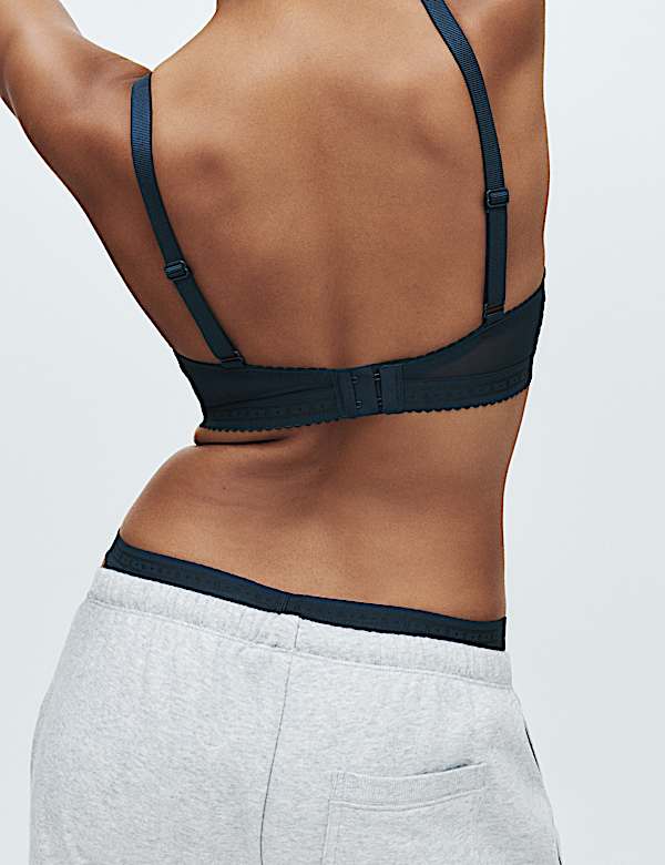 Cleo Sequin Lace Wired Balcony Bra (F-H) - ES