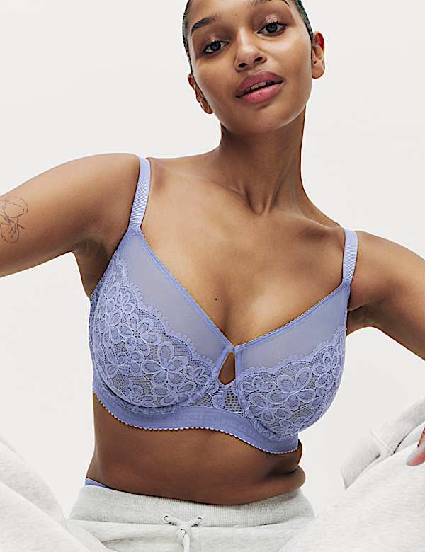 Cleo Lace Wired Minimiser Bra (C-G) - BN