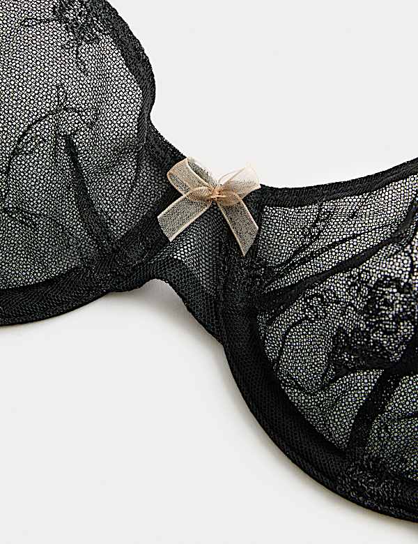 Helena Embroidery Wired Demi Cup Bra (A-E)