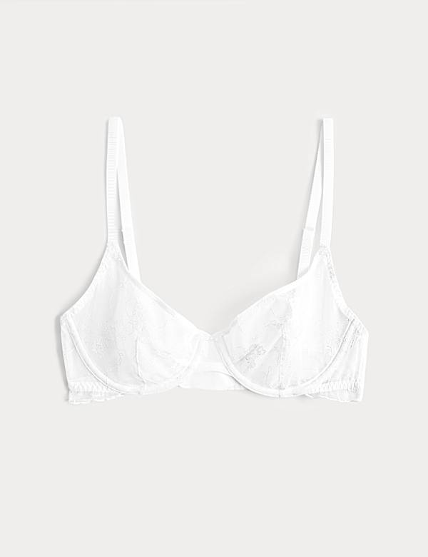 Helena Embroidery Wired Demi Cup Bra (A-E) - US