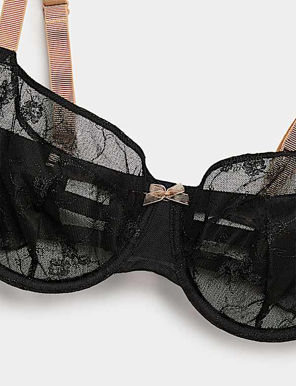 Helena Embroidery Wired Demi Cup Bra (F-H) - MV