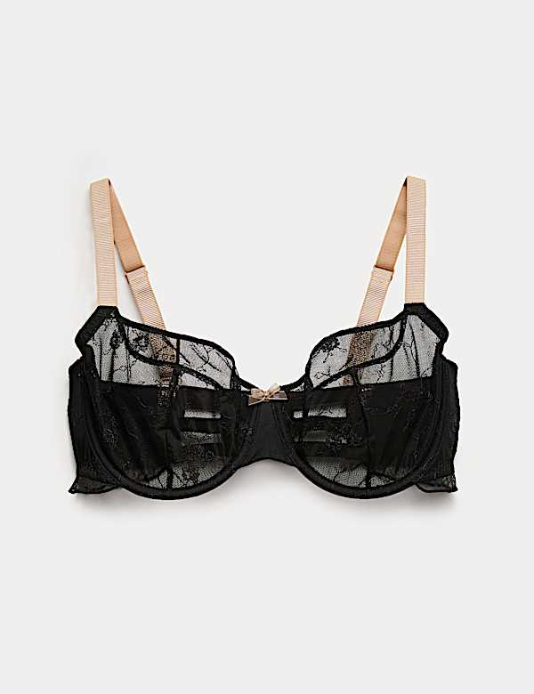 Helena Embroidery Wired Demi Cup Bra (F-H) - AU