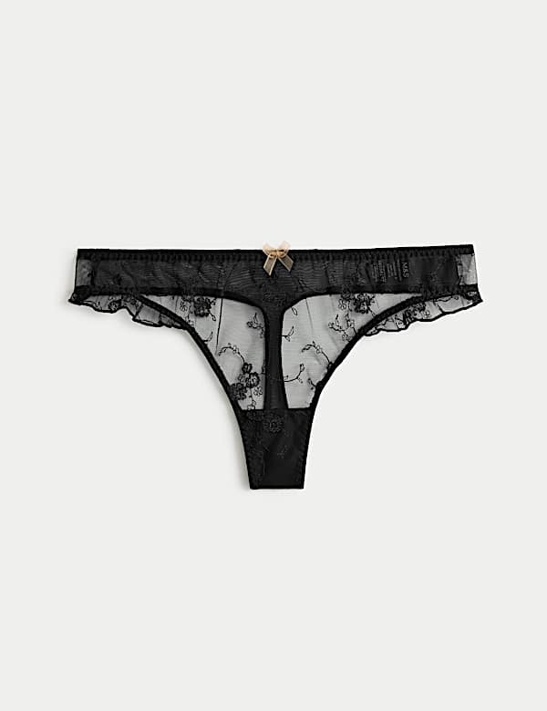 Helena Embroidery Thong - AL