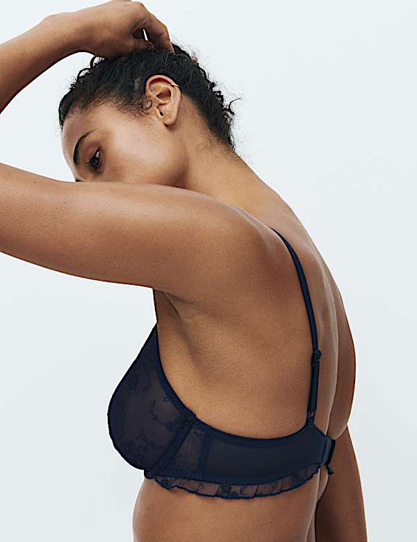 Helena Embroidered Wired Plunge Bra (A-E) - RS