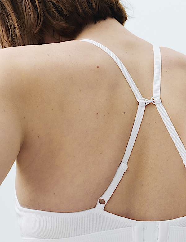 Juni Cotton Rib Non Wired Plunge Bra (A-E) - DK