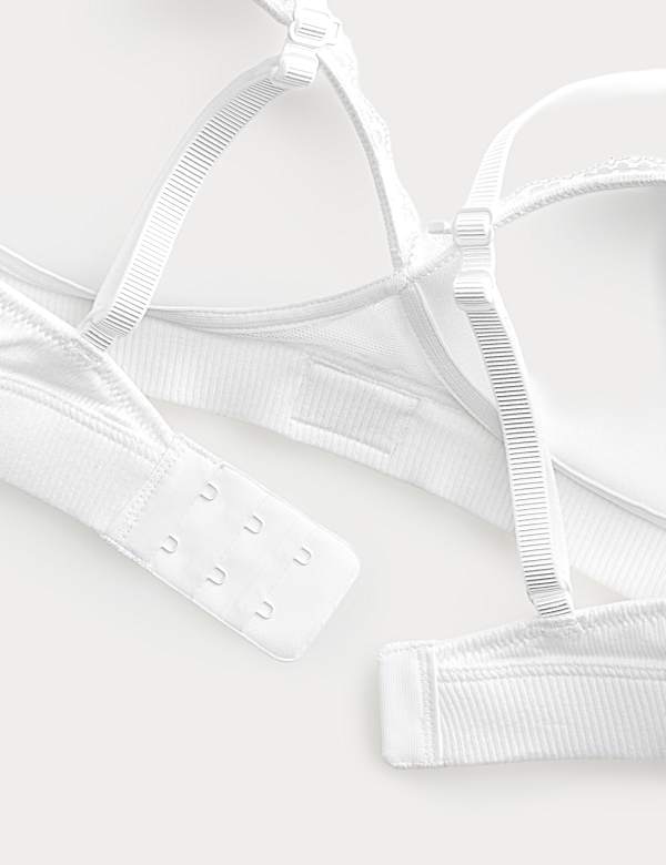 Juni Cotton Rib Non Wired Plunge Bra (A-E) - EE