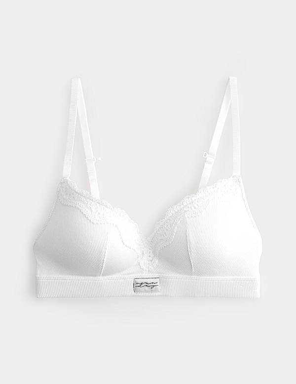 Juni Cotton Rib Non Wired Plunge Bra (A-E) - DK