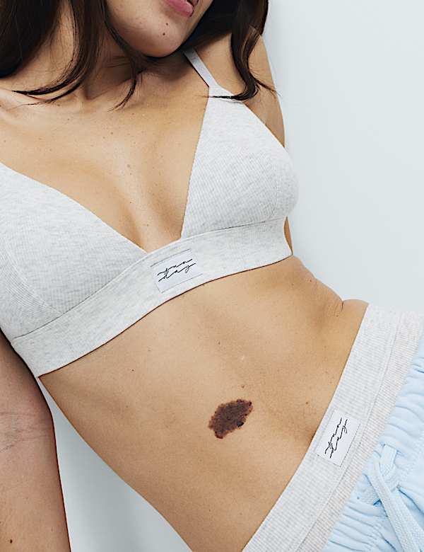 Juni Cotton Rib Non Wired Bralette (A-E) - FR