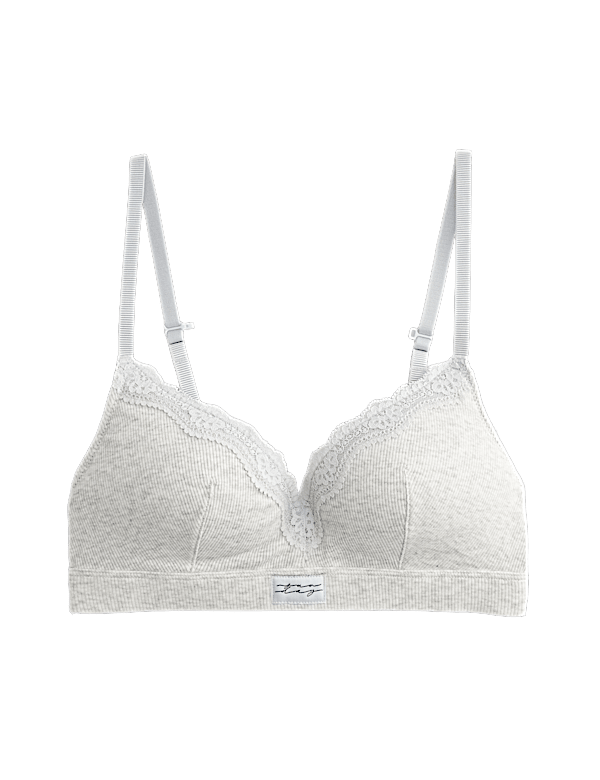 Juni Cotton Rib Non Wired Plunge Bra (A-E)