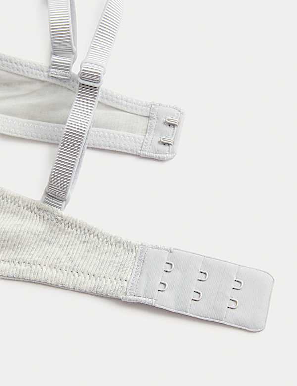 Juni Cotton Rib Wired Push-Up Plunge Bra (A-E)