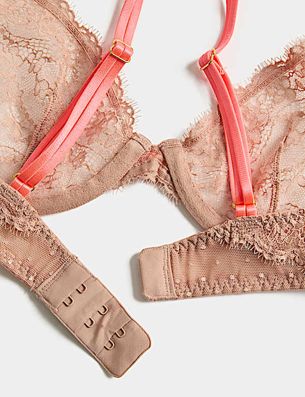 Ida Lace Wired Plunge Bra (A-E)