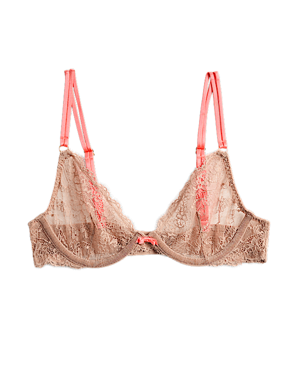 Ida Lace Wired Plunge Bra (A-E)