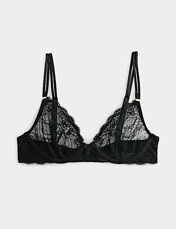 Soutien-gorge plongeant Ida &agrave; armatures et dentelle, bonnets A &agrave; E - FR