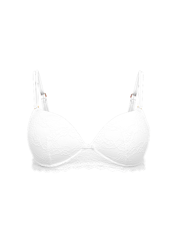 Ida Lace Non Wired Push-Up Plunge Bra (A-E)