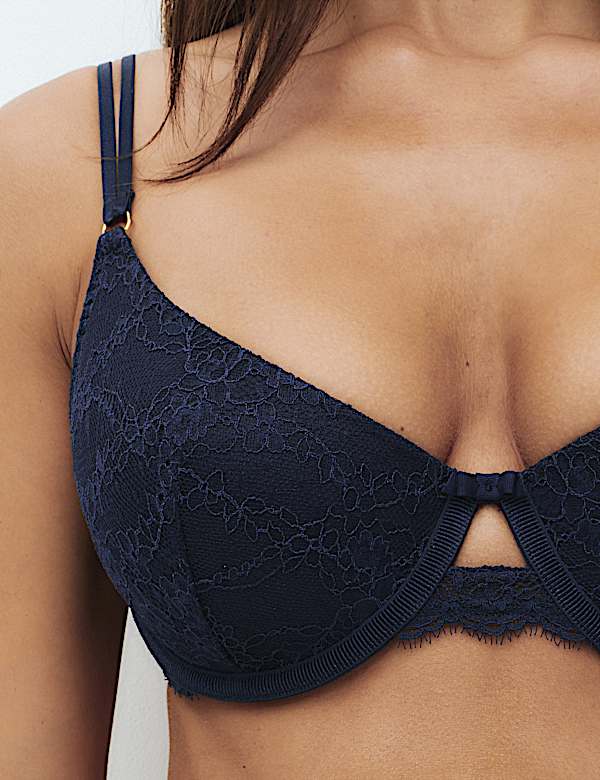 Ida Lace Wired Demi Cup Bra (A-E)