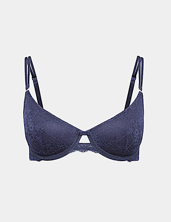 Ida Lace Wired Demi Cup Bra (A-E) - GR