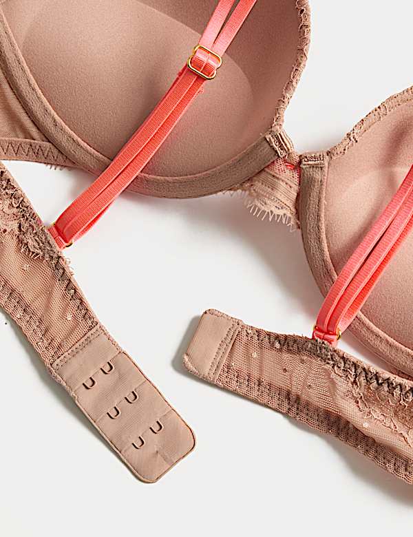 Ida Lace Wired Push-Up Plunge Bra (A-E)