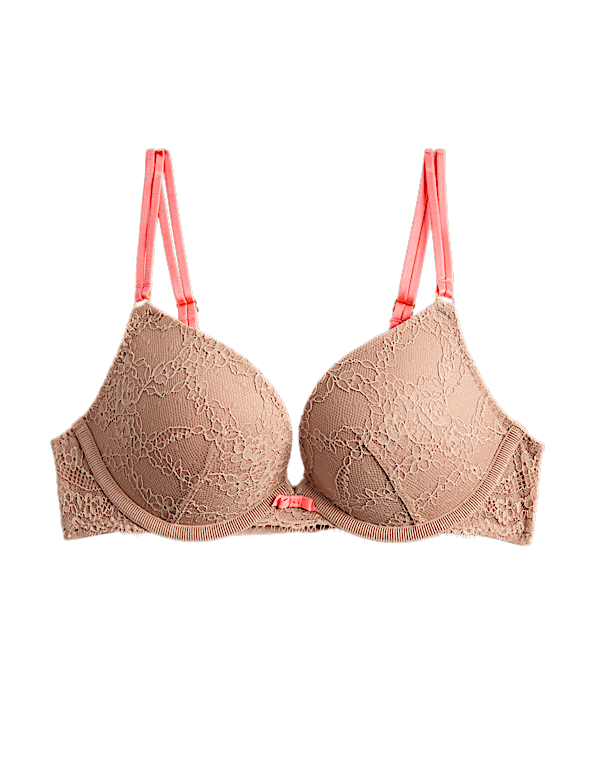 Ida Lace Wired Push-Up Plunge Bra (A-E)