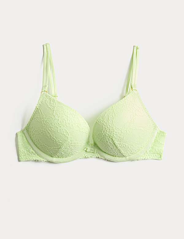 Ida Lace Wired Push-Up Plunge Bra (A-E) - CZ
