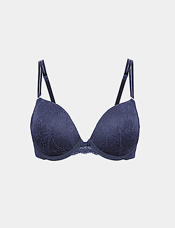 Ida Lace Wired Push-Up Plunge Bra (A-E)