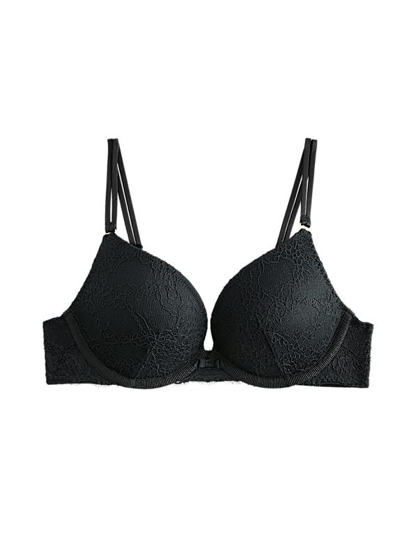 Ida Lace Wired Push-Up Plunge Bra (A-E)