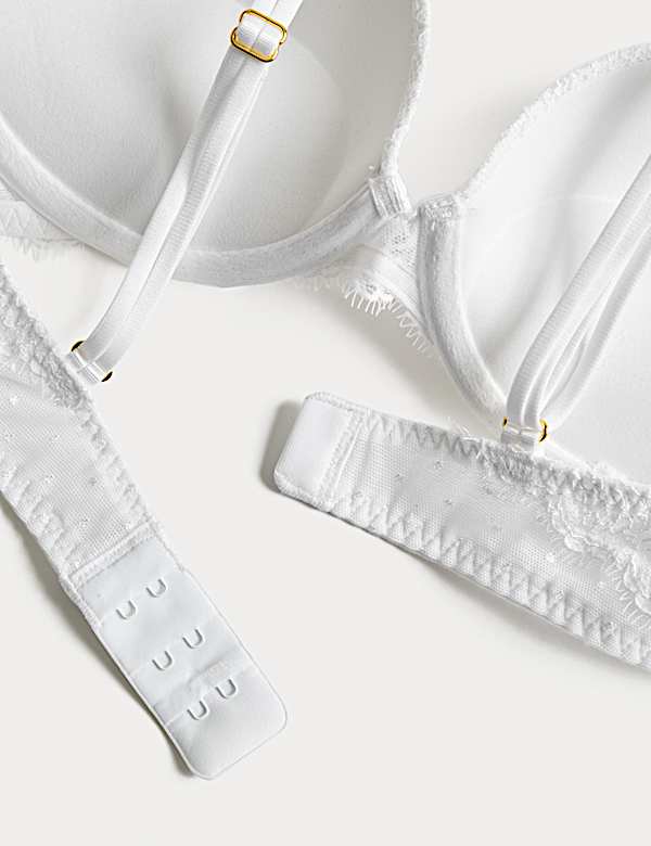 Ida Lace Wired Push-Up Plunge Bra (A-E)