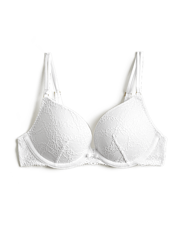 Ida Lace Wired Push-Up Plunge Bra (A-E)