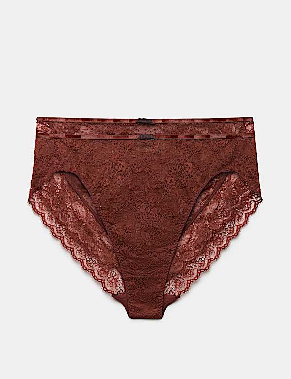 2 Pack Ida Lace High Waisted High Leg Knickers
