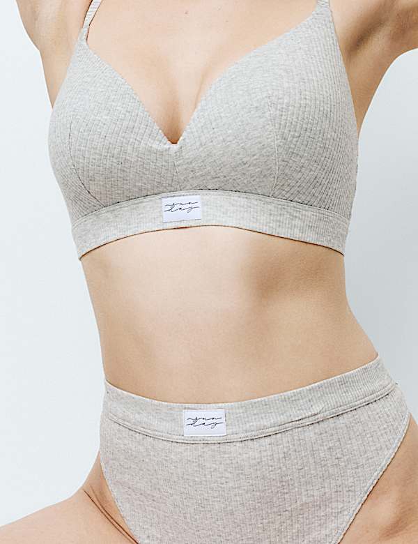 2 Pack Asta Rib High Waisted Thongs - CA