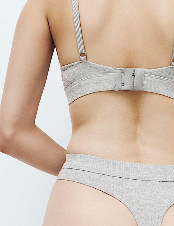 2 Pack Asta Rib High Waisted Thongs - CA