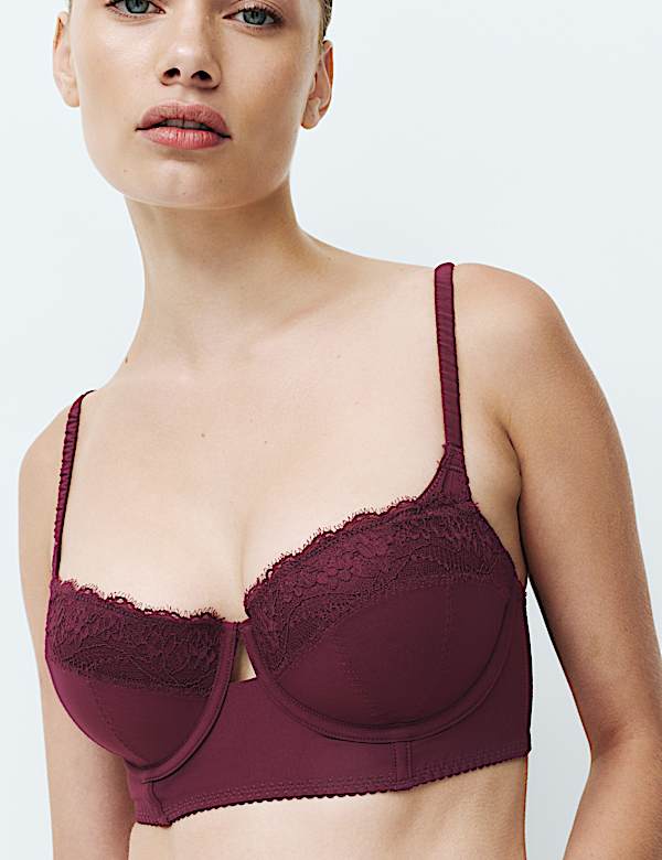 Clara Papertouch Wired Longline Balcony Bra (A-E)