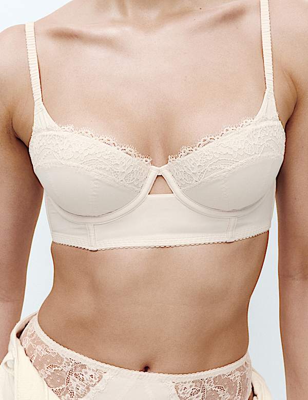 Clara Papertouch Wired Longline Balcony Bra (A-E)